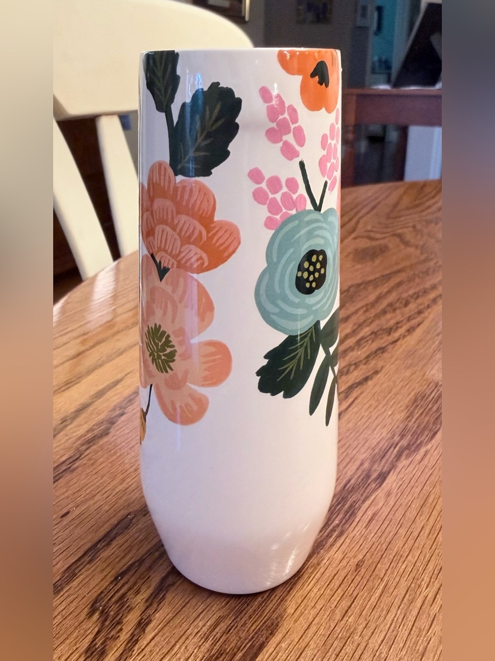 Corkcicle Rifle Paper Co. x Corkcicle Floral Garden Party Cream 7 oz Flute,